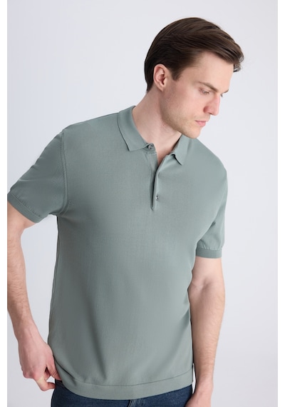 D's Damat Ds Damat Slim Fit Koyu Yosun Düz Örgü Yazlık Rayon Triko T-shirt 4hf069421001m Ky1