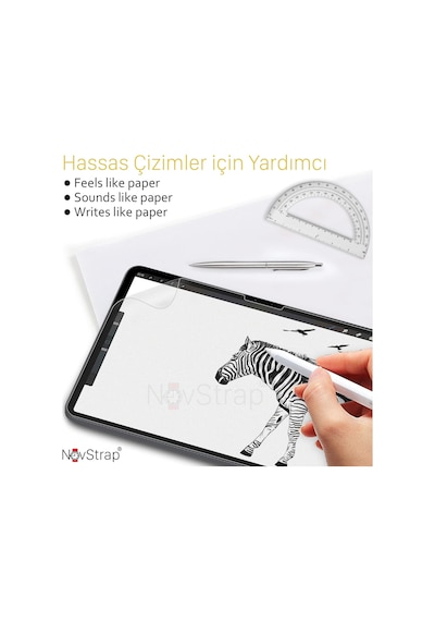 Novstrap Apple Uyumlu iPad Pro 11 İnç 5. Nesil M4 2024 İle Paper Like Ekran Koruyucu Kağıt Hissi Mat