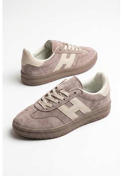 V.S.H Velvet Kadın Vizon Desenli Kadın Retro Spor Ayakkabı Te03-2450