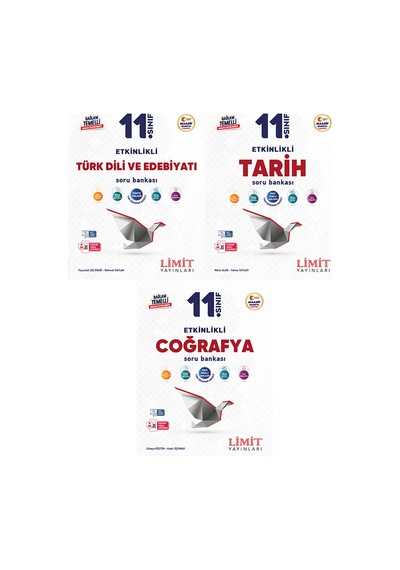 Limit 2027 11. Sınıf Türk Dili Ve Edebiyatı + Tarih + Coğrafya Soru Bankası Seti 3 Kitap Maarif Model