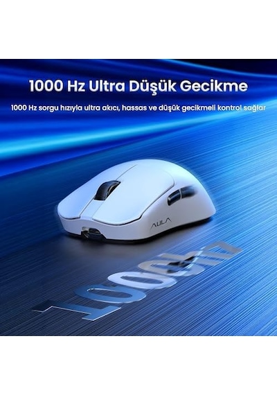 Aula Sc380 Pro Paw3311 Sensör 12000 Dpı 1000hz Kablolu Ve Kablosuz Gaming Oyuncu Mouse Siyah