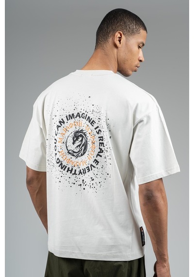 Maraton Sportswear Oversize Erkek Bisiklet Yaka Kısa Kol Basic Gümüş Gri T-shirt 23242-gümüş Gri