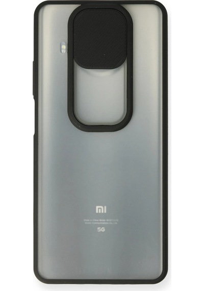 Cosmotex Newface Xiaomi Mi 10t Lite Kılıf Palm Buzlu Kamera Sürgülü Silikon - Siyah
