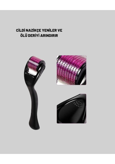 Ev Tipi Mikro İğneli Cilt Bakım Aleti 1 Mm Titanyum Roller -