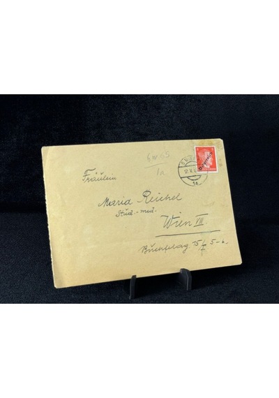 1945 Yılından Avusturya Vienna 8 Pfennig H Tler Pullu Österreich Sürsarjlı Pullu Zarf