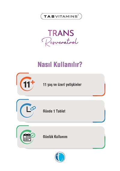 Tabvitamins Trans Resveratrol 30 Tablet Takviye Edici Gıda
