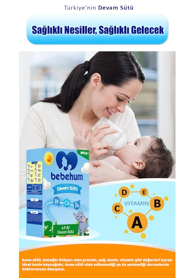 Bebehum 2 Bebek Sütü 800 Gr 6-12 Ay