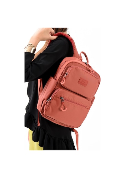 Baginn Unisex Sırt Çantası Paraşüt Kumaş Hafif Çok Cepli Yağmur İtici Kumaş 34 24 Cm 571 Collection Kiremit