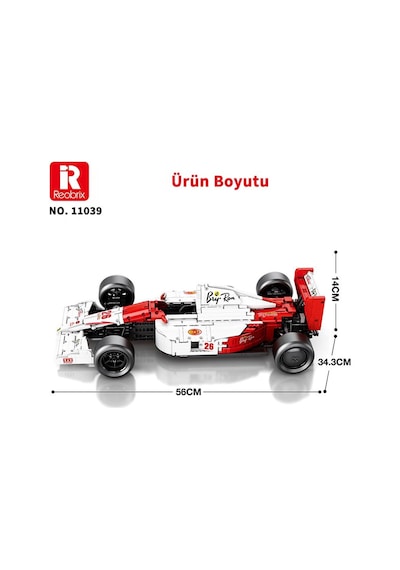 Reobrix Technic 11039 1/8 Mclaren Formula 1 Araba Yaratıcı Yapı Blok Seti Building Blocks -2800parça