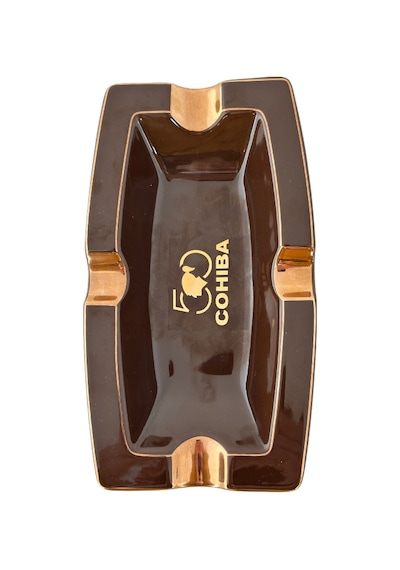 Cohiba 50. Yıl Kahverengi Porselen Dörtlü Puro Küllüğü - Tr8260