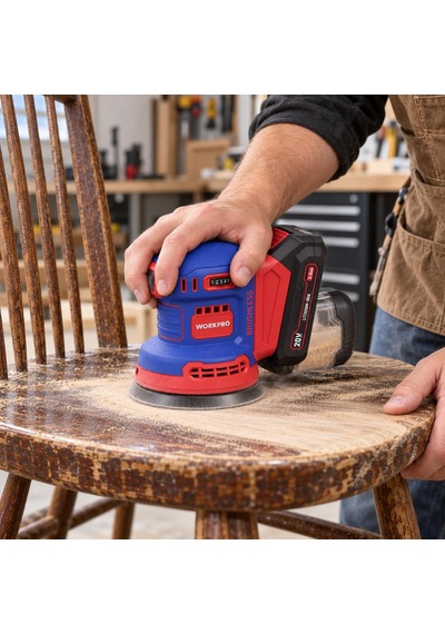 Workpro Wp392203 20volt 125mm Şarjlı Kömürsüz Devir Ayarlı Profesyonel Eksantrik Zımpara Aküsüz