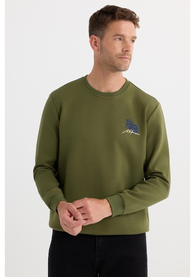Tudors Unisex Relax Fit Pamuklu Yumuşak Dokulu Bisiklet Yaka İçi Polarlı Baskılı Yeşil Sweatshirt-37312 Yeşil Tudors Unisex Relax Fit Pamuklu Yumuşak Dokulu Bisiklet Yaka İçi Polarlı Baskılı Yeşil Sweatshirt-37312 Yeşil