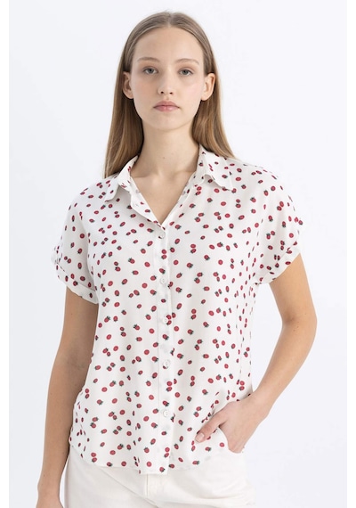 DeFacto Coool Ananas Desenli Kısa Kollu Gömlek Z1661AZ24SPRD197