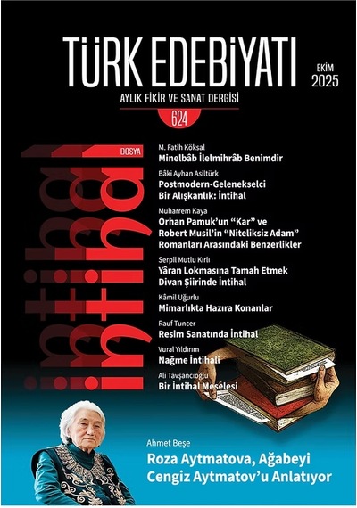 Türk Edebiyatı Dergi 624.sayı Ekim 2025