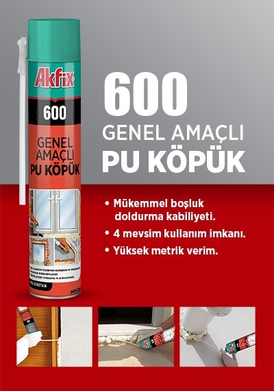 Akfix 600 Genel Amaçlı Köpük 600Gr