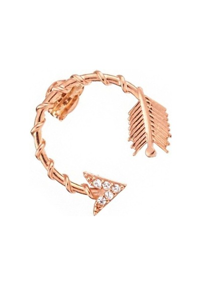 Masaliko Ok Gümüş Küpe Sb1364, 925 Ayar Gümüş Küpe, Altın Kaplama, Minimal Şık Küpe, Trend Gümüş Küpe - Çift / Rosegold Gümüş