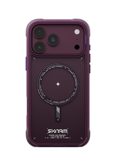 Apple Uyumlu iPhone 18 Pro Max Uyumlu Kılıf M-safe Şarj Özellikli Airbag Tasarımlı Skinarma Avion Kapak Bordo