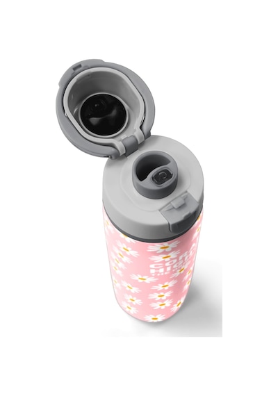 Coral High Papatya Desenli Pipetli Ve Direkt İçim Çelik Termos 800 Ml 38502 Açık Pembe