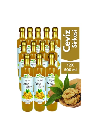 Ceviz Sirkesi 500ml - 12'li Paket - Organik Doğal Fermantasyon