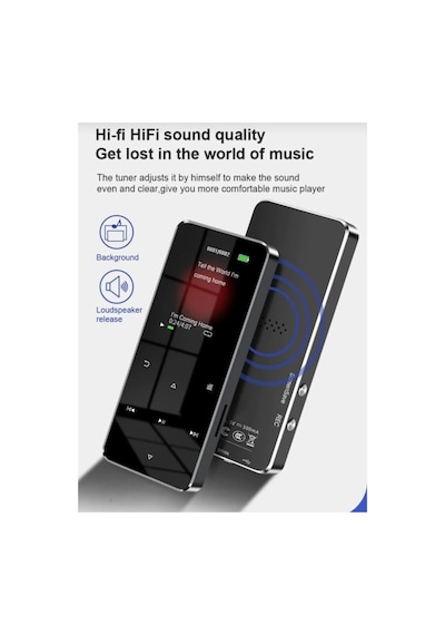 Bluetooth Lu Mp3-mp4 Çalar Ses Kayıt Fm Radyolu Şarjlı Mp4 Player Dahili Hoparlör 8gb Hafızalı