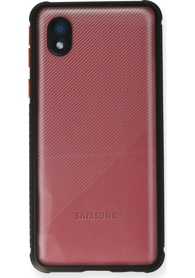 Samsung Uyumlu Galaxy A01 Core Kılıf Miami Şeffaf Silikon Siyah,