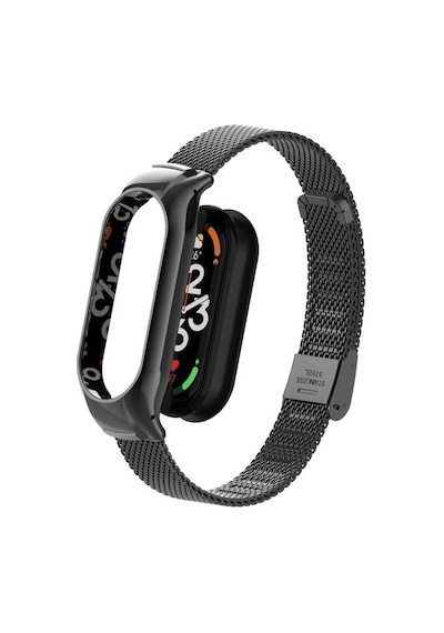 Xiaomi Mi Band 7 Uyumlu Krd-06 Metal Nrtk Kordon-siyah