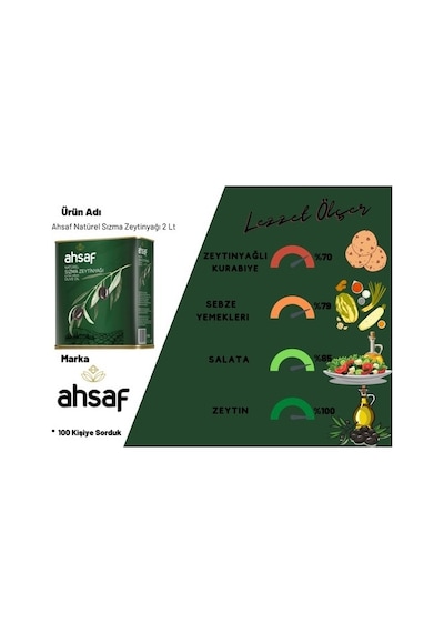 Ahsaf Natürel Sızma Zeytinyağı 2 x 2 L