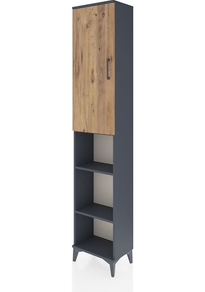 Arges Dolap 4 Raflı Tek Kapaklı Tek Askılı 44x30x221 Antrasit... Antrasit