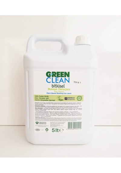 Green Clean Organik Portakal Yağlı Bitkisel 5 Lt Sıvı Bulaşık Deterjanı