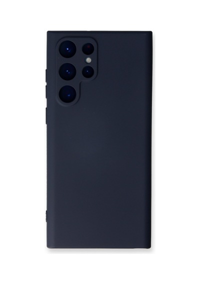 Samsung Galaxy Uyumlu   S23 Ultra Kılıf Nano İçi Kadife Silikon - Lacivert