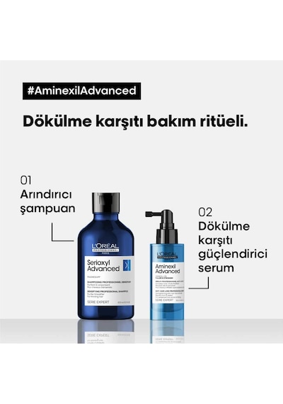 L'Oréal Professionnel Serie Expert Serioxyl Advanced Şampuan 300 ML + Aminexil Advanced Serum 90 ML