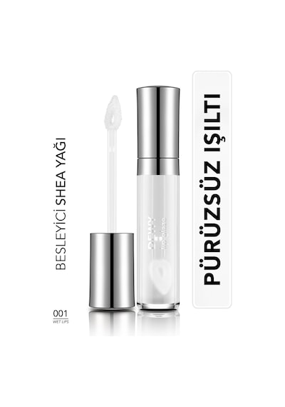 Flormar Besleyici Dudak Parlatıcısı - Dewy Lip Glaze - 001 Wet Lips-8682536068017