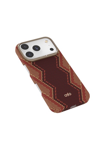 Apple Uyumlu iPhone 17 Pro Kılıf M-safe Şarj Özellikli Raptic Aramid Skin Bionic Serisi Kapak Kırmızı