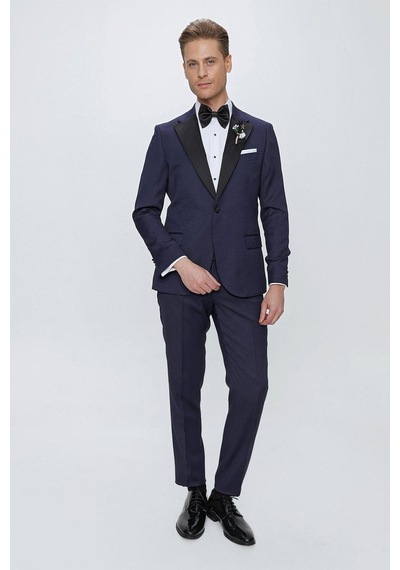 Efor Black 062 Slim Fit Çıkarılabilir Saten Yaka Lacivert Damatlık Smokin Takım Lacivert Efor Black 062 Slim Fit Çıkarılabilir Saten Yaka Lacivert Damatlık Smokin Takım Lacivert