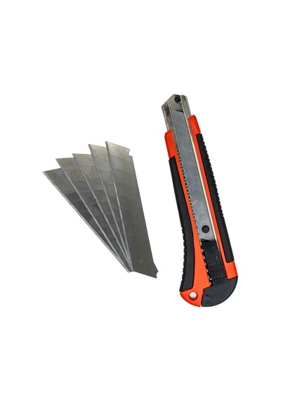 5335 Geniş Maket Bıçağı Falçata Yedekli Set 18 Mm