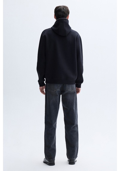 Mudo Erkek Erkek Siyah Kanguru Cepli Kapüşonlu Sweatshirt 1263842