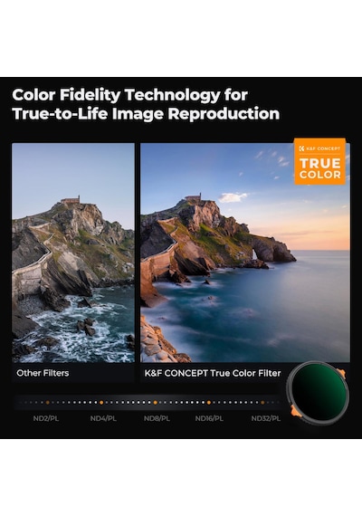 K&f Concept 82mm True Color Nano-x Serisi Cpl - Nd2-32 1-5 Stops
