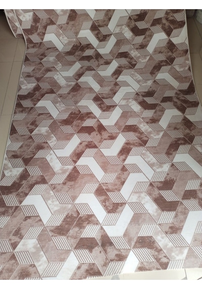 Aslan Home Krem Kaliteli Yıkanabilir Kaymaz Taban Dört Mevsimlik Salon, Banyo, Balkon, Genç Odası Kesme Yolluk Krem