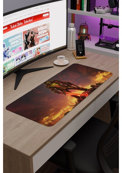 Doom Kaymaz Dikişli Kauçuk Oyuncu Mousepad V1 - 70x30 Xl Gaming Mouse Pad Fare Altlığı