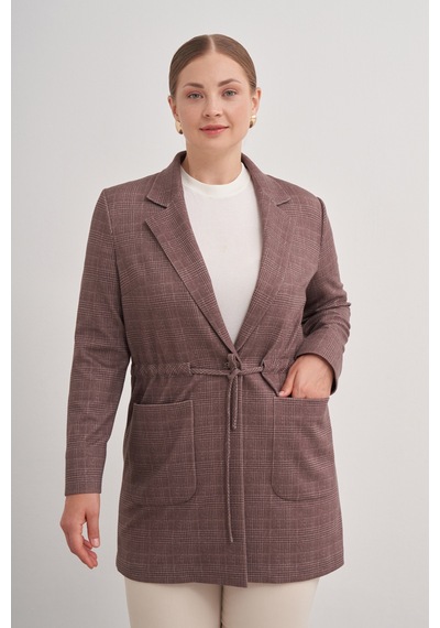 Aker 24aw22617112 Büyük Beden Hırka 24aw22617112 007 Kahverengi Kahverengi