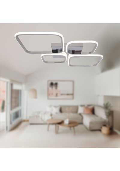 Tt050-kr Tt Aydınlatma Krom Kaplama 4 Lü Led Gün Işığı Avize Krom
