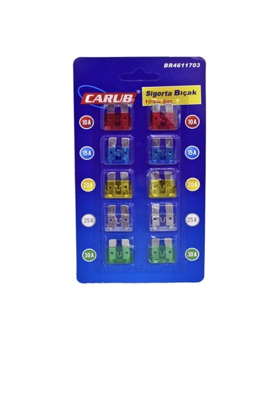 Carub Bıçak Sigorta Standart Bıçak Sigorta 10'lu Set Diğer
