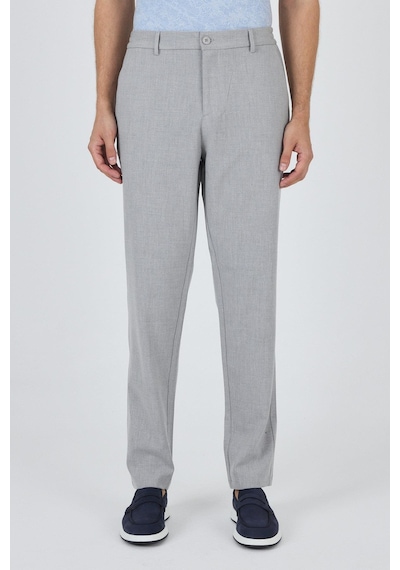 İmza Gri Esnek Yandan Cepli Casual Standart Fit Jogger Pantolon 1003250119 Gri