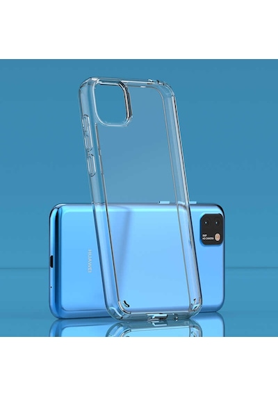 Huawei Y5P Kılıf Zore Coss Şeffaf Sert Silikon Kılıf Renksiz