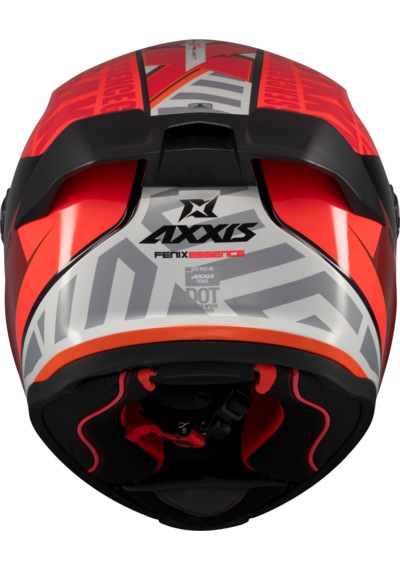 Axxis Fenix Essence Motosiklet Kaskı Gri - Kırmızı - Siyah