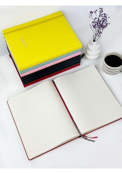Nota Bene Classic Sert Kapak Defter, 19x25 Cm, Çizgili Sarı