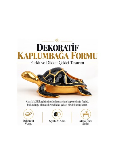 Lüks Alaşım Metal Kaplumbağa Küllük 17cm Kapaklı Para Anahtar Kasesi Tütsülük Dekoratif Biblo Hediye