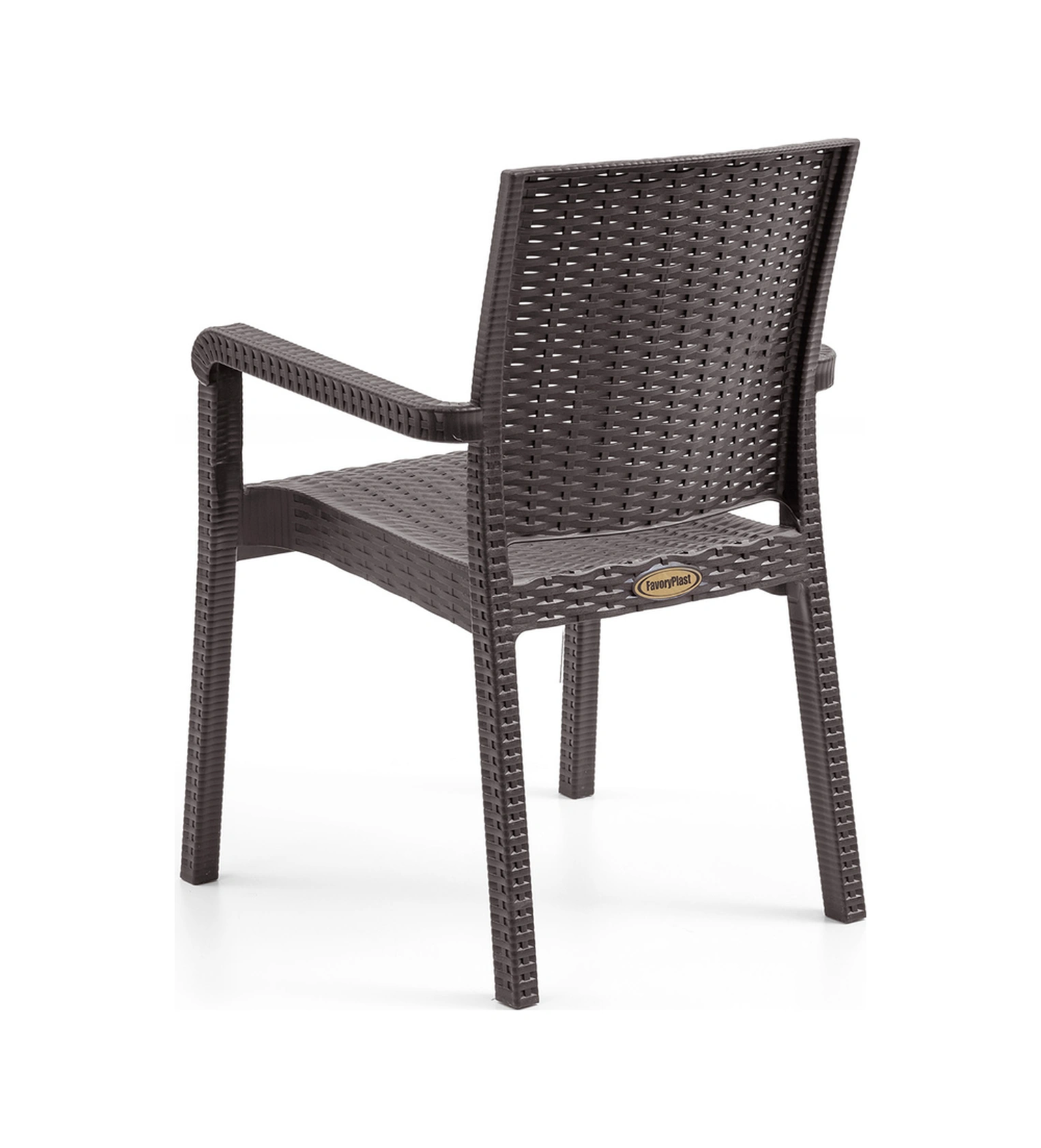 King 2'li Rattan Sandalye Kahve Kahve