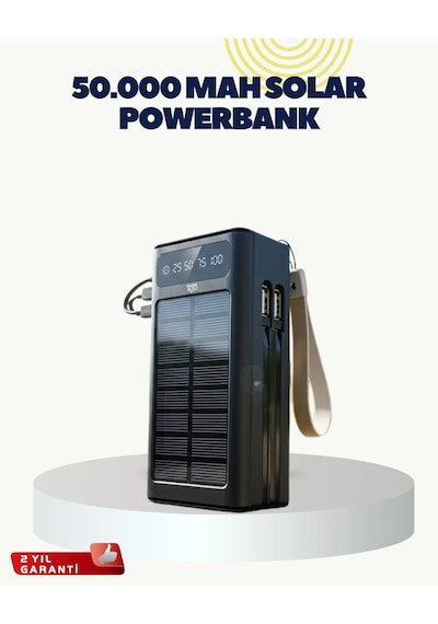 Led Aydınlatmalı Güneş Panelli Powerbank Seyahat Ve Kamp İçin Çok Renkli