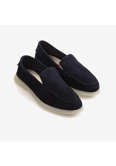 Rouge Kadın Loafer 0172 Mavi Süet
